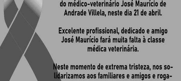 nota de pesar - José Maurício