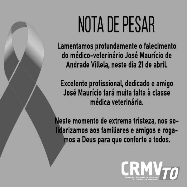 nota de pesar - José Maurício