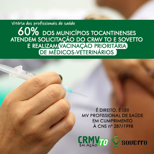 60% doss municípios tocantinenses estão vacinando mvs