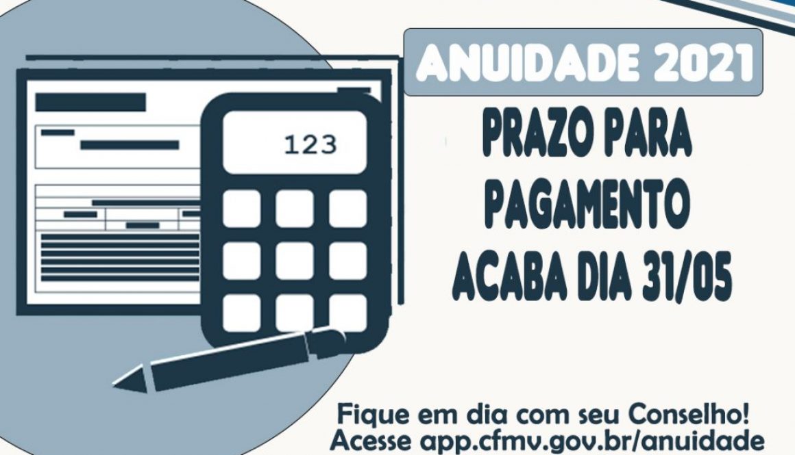 prazo final da anuidade 31.05