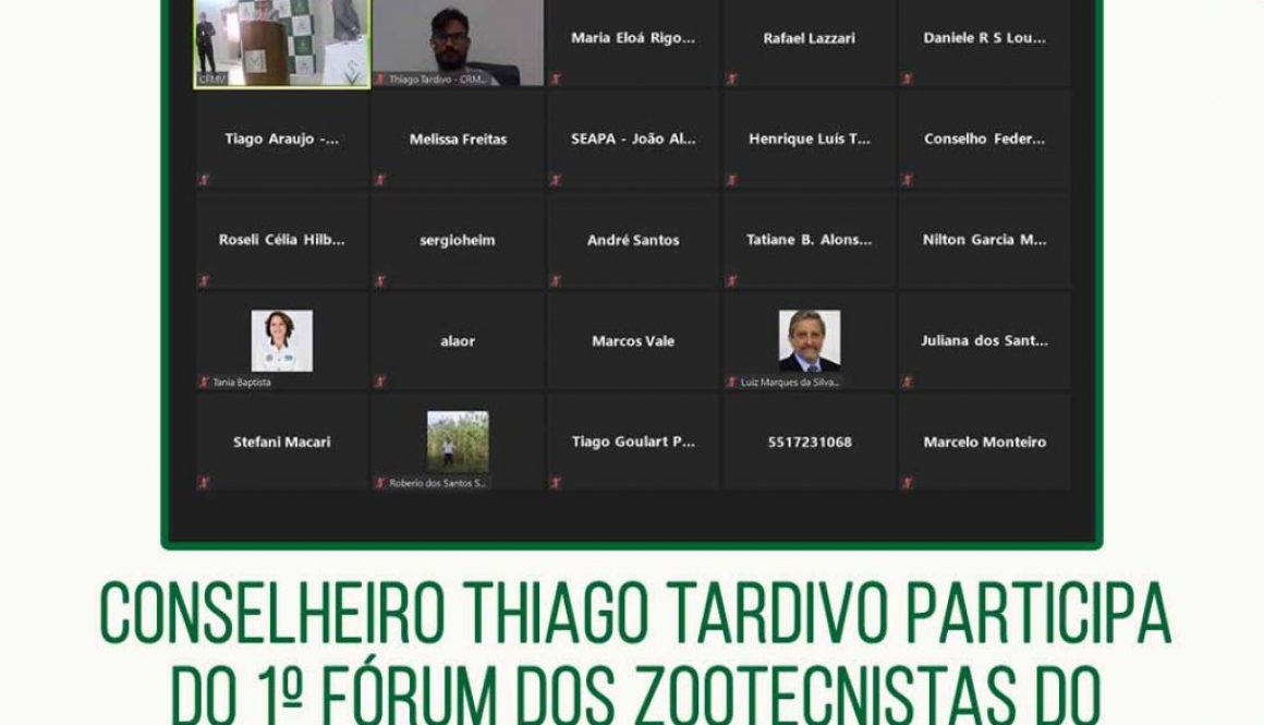 Thiago participa do 1 forum de zootecnistas - 17.08