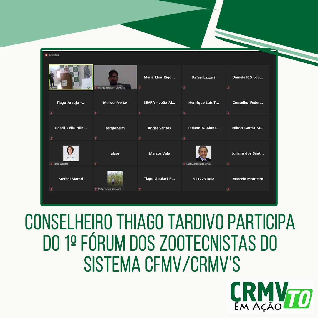Thiago participa do 1 forum de zootecnistas - 17.08
