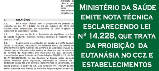 Ministério da Saúde emite nota técnica esclarecendo Lei 14.228