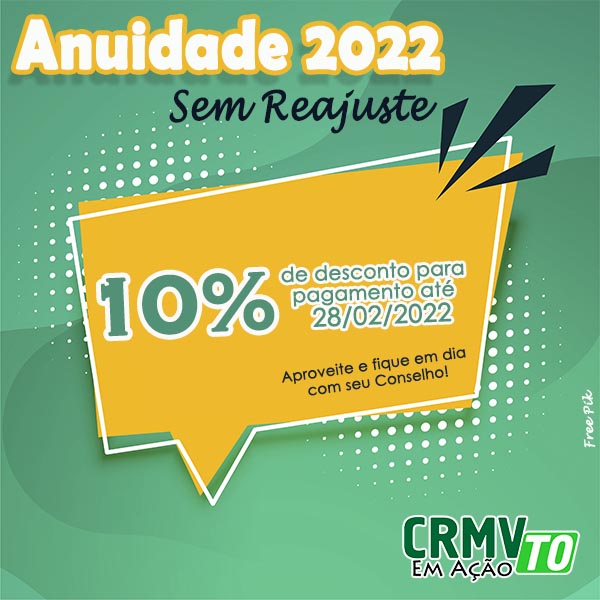 anuidade 2022 - 10%