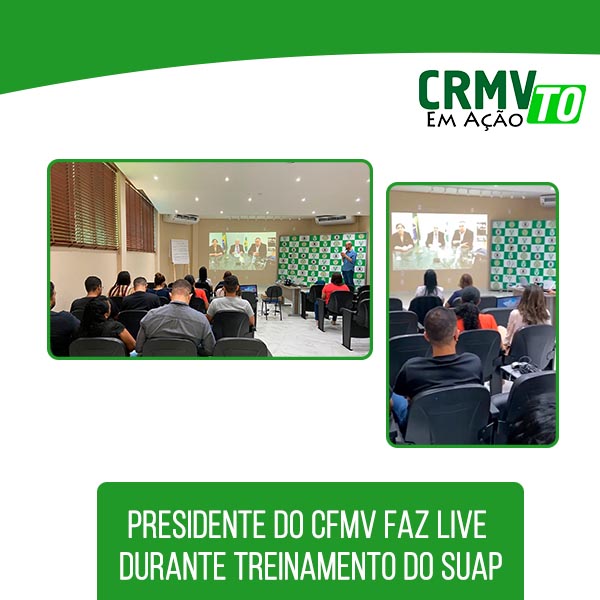 Presidente do CFMV faz live durante treinamento do Suap