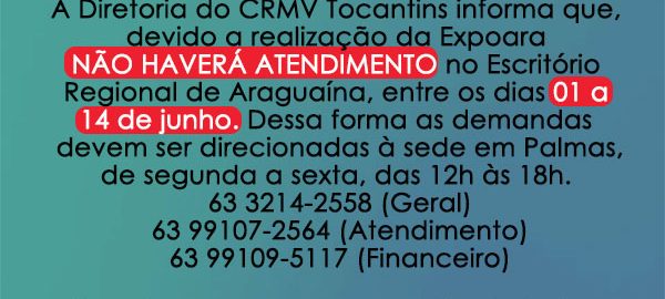 funcionamento do escritório durante expoara