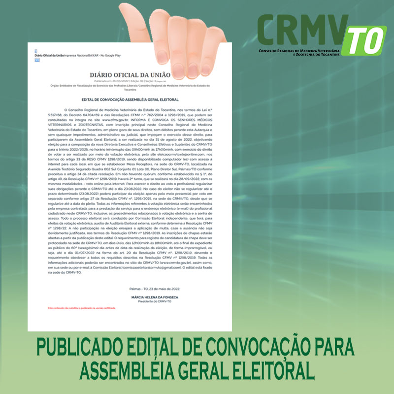 publicado edital para eleição