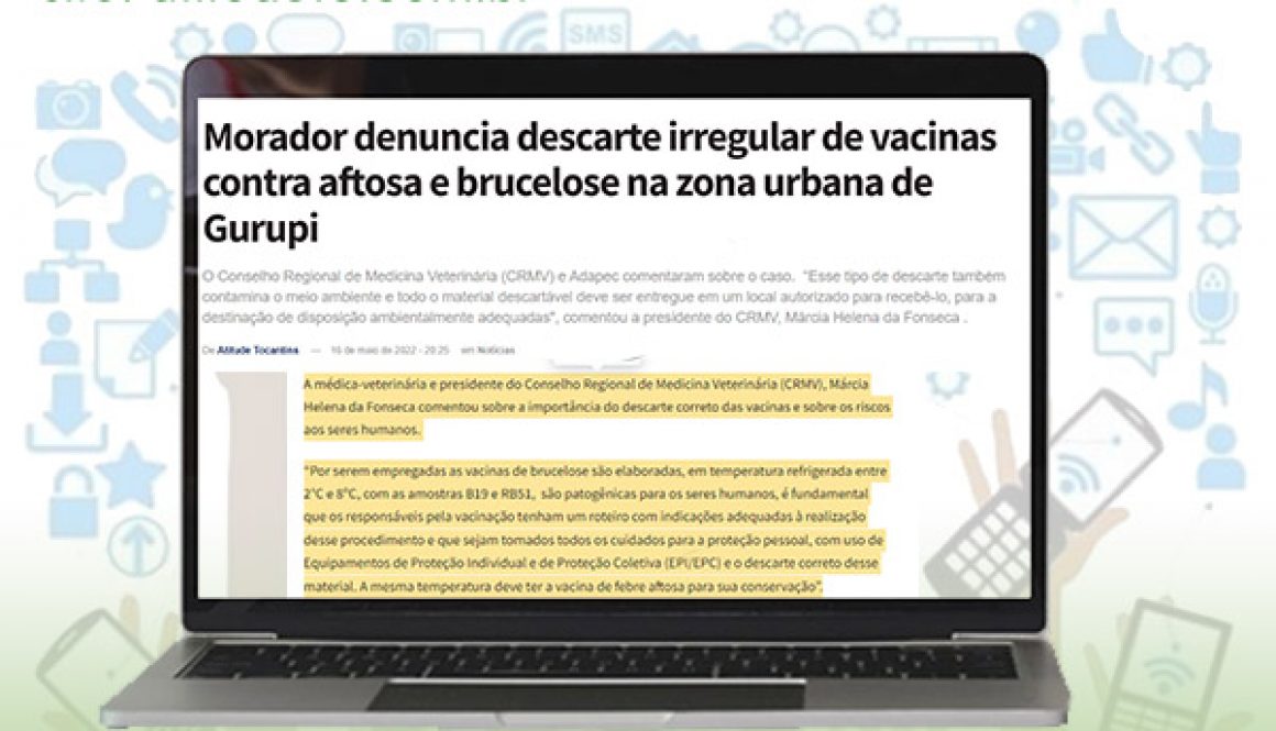 virou notícia - caso de vacinas descartadas incorretamente