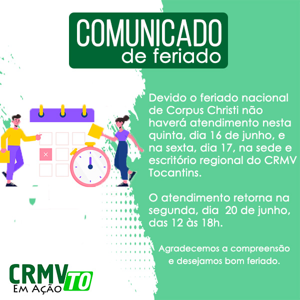 comunicado feriado corpus christi