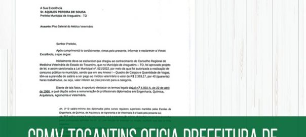 CRMV oficia Prefeitura de Araguatins copiar