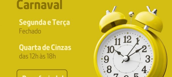Comunicado Novos Horários Comércio Moderno Amarelo (Post para Instagram (Quadrado))