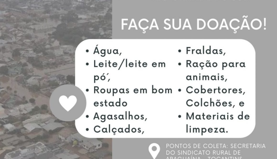 Post de Instagram Campanha Solidária Chuvas Tipográfico Amarelo e Vermelho (1)