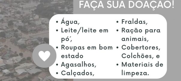 Post de Instagram Campanha Solidária Chuvas Tipográfico Amarelo e Vermelho (1)