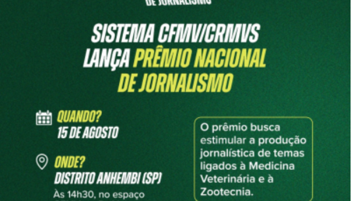prêmio CFMV CRMVs de jornalismo