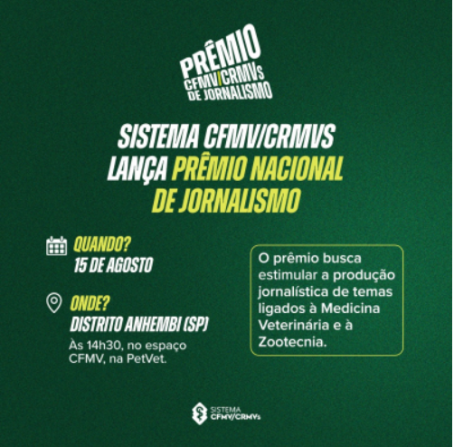 prêmio CFMV CRMVs de jornalismo